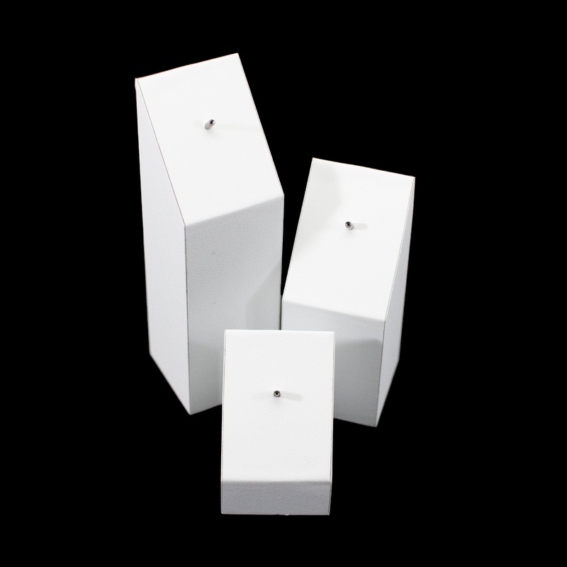 Threadless Jewelry Plastwood Display Stands (Set of 3) Plastwood White
