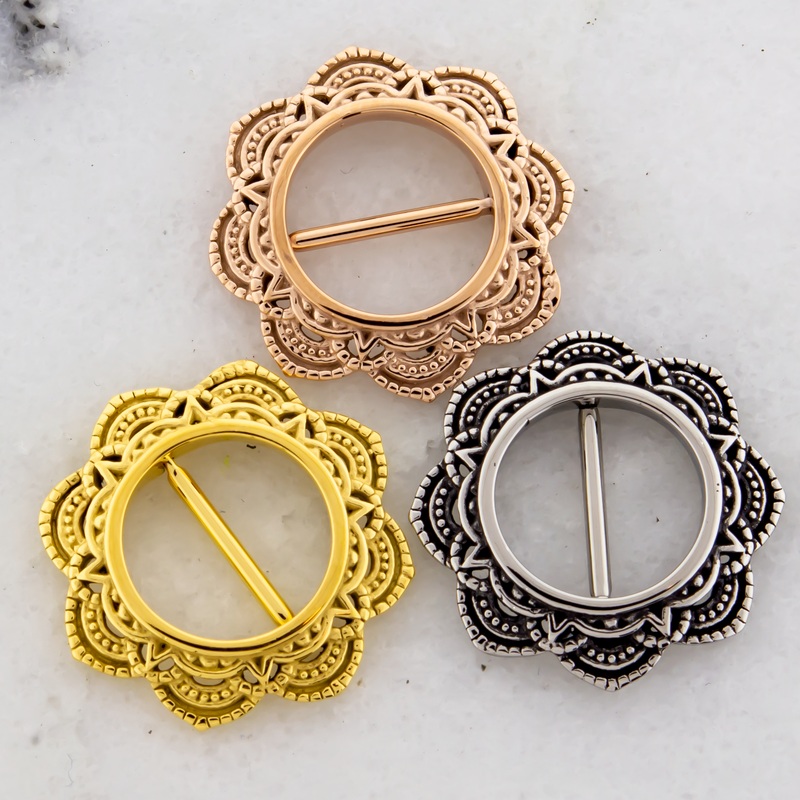 14G Mandala Flower Nipple Shield High Polish