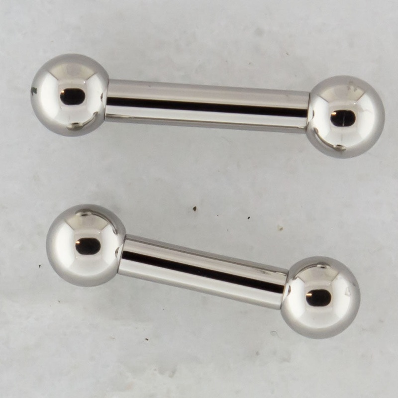 8G Internally Threaded Straight Barbells 8G (3mm) 13mm (1/2″) 6mm
