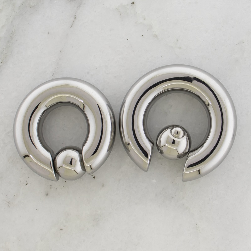 00G Steel Spring Loaded Captive Bead Rings 00G (10mm) 16mm (5/8″)/ 12mm