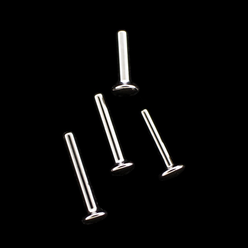16G/18G Titanium Threadless Labret Post- 4mm back 16G (1.2mm) 5mm (3/16″) 4mm