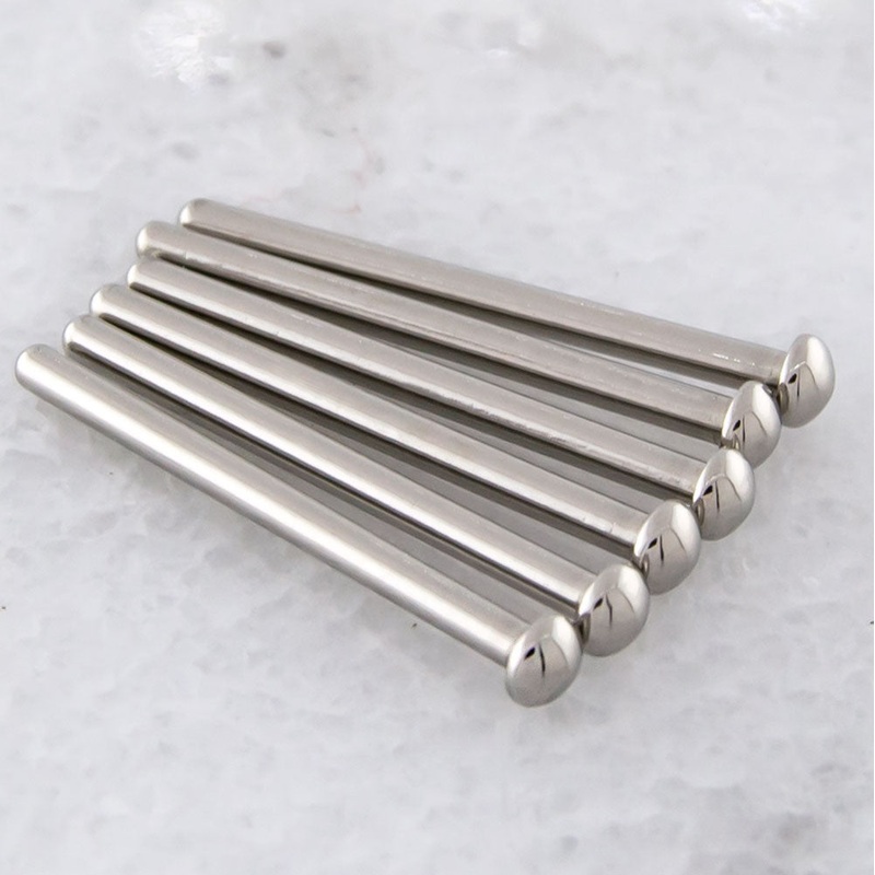 Steel Nose Pin With Dome Top 20G (0.8mm) – 2mm Dome 5/8″ (16mm)