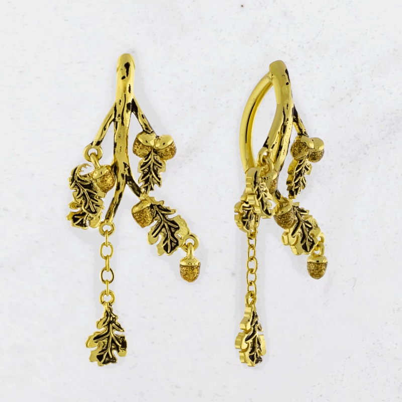 14G Gold PVD Autumn Navel Clicker Gold PVD