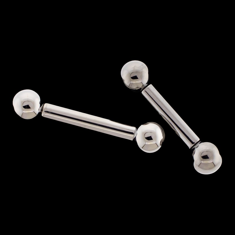 6G Titanium Internally Threaded Straight Barbells 6G (4mm) 13mm (1/2″) 8mm