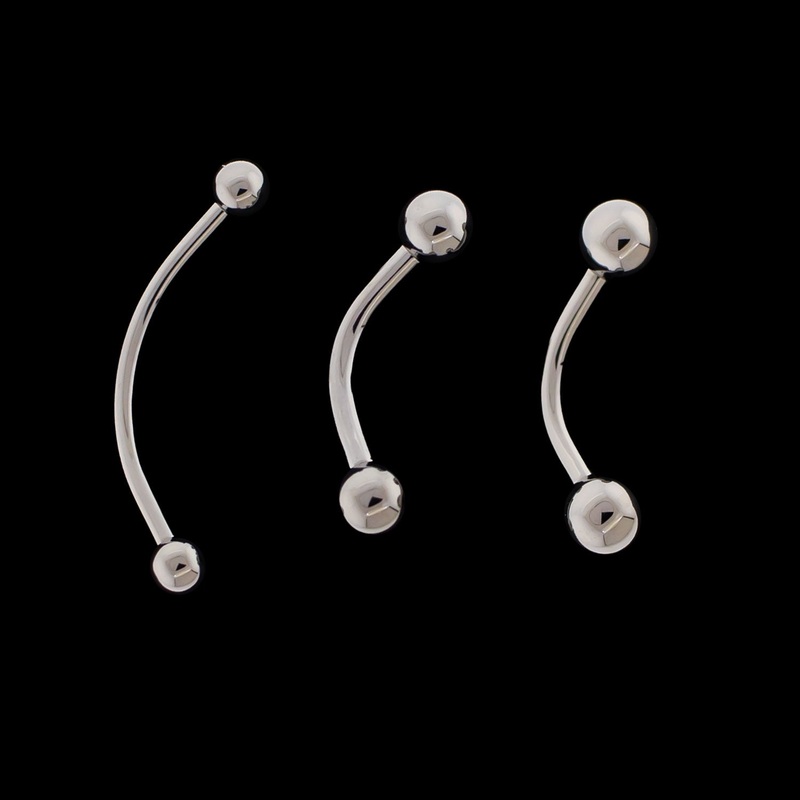 12G Internally Threaded Perfect Curve Barbell 12G (2mm) 10mm (3/8″) 5mm