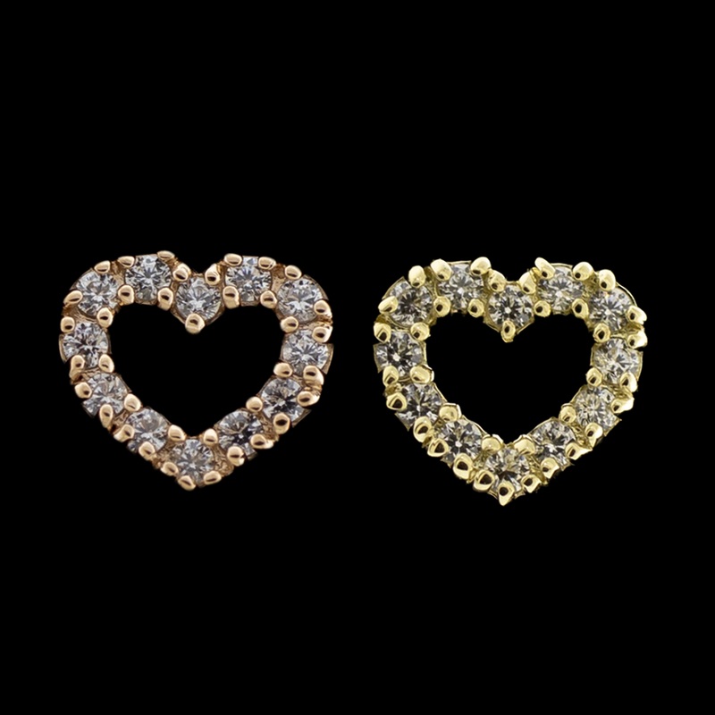 Tressa – 14Kt Gold Threadless End White Yellow Gold
