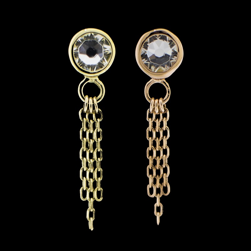 Zara – 14Kt Gold Threadless End White Yellow Gold