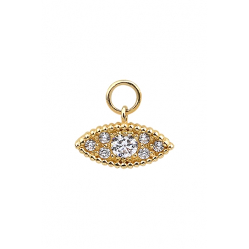 14 Real Solid Gold Minimalist Vintage Trendy Dangle Boho Cz Evil Eye Pixel Heart Hoop Earring Charm 14K Yellow Gold