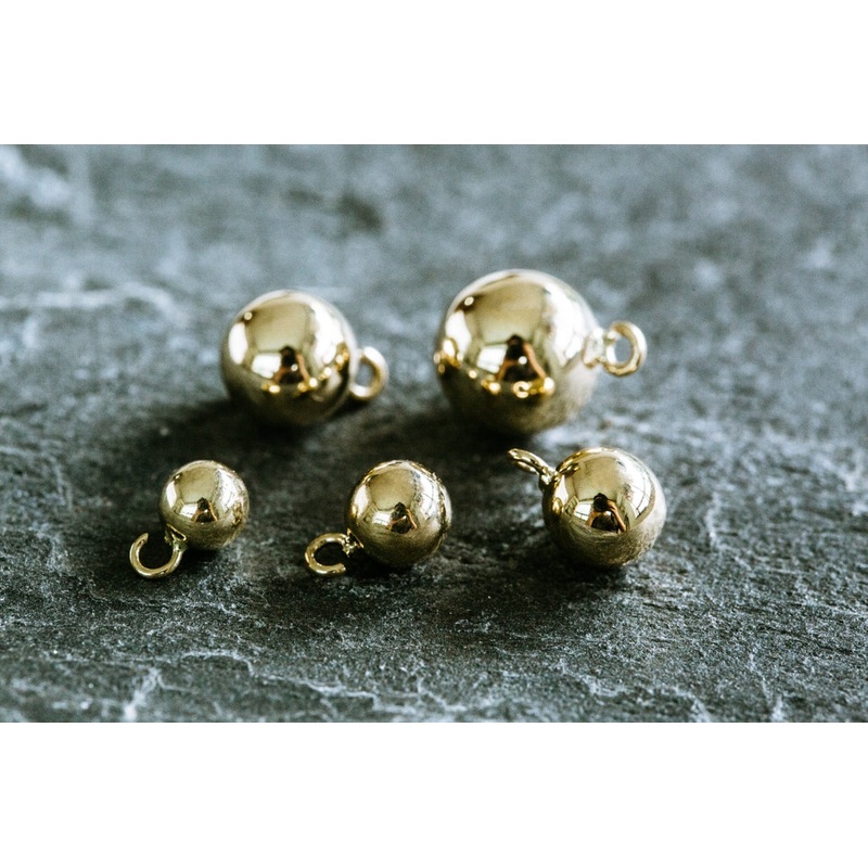 14K Gold Jewelry Making Bff Friendship Mother’s Bridesmaid Gift Day Round Ball Chain Necklace Bracelet Making Pendant Charm Women Men 14K Gold 5mm