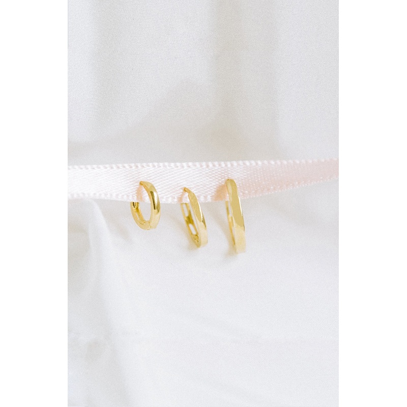 14K Gold Round Circle Tragus Helix Hoop Ear Studs Piercing Earring 14K Yellow Gold 6mm