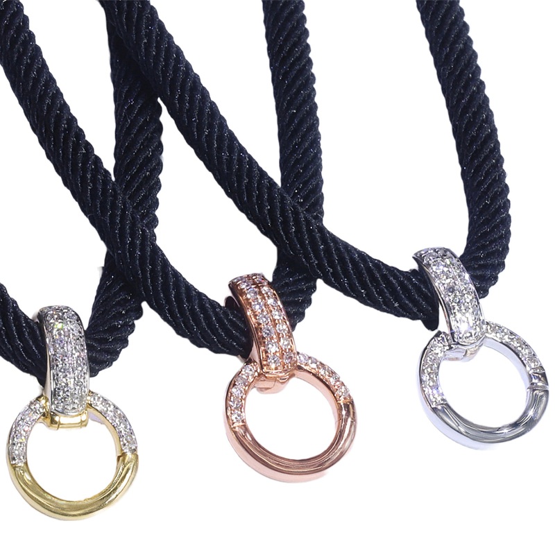 Solid 18k Gold Pave Diamond Clasp Connector Lock 18k Yellow Gold