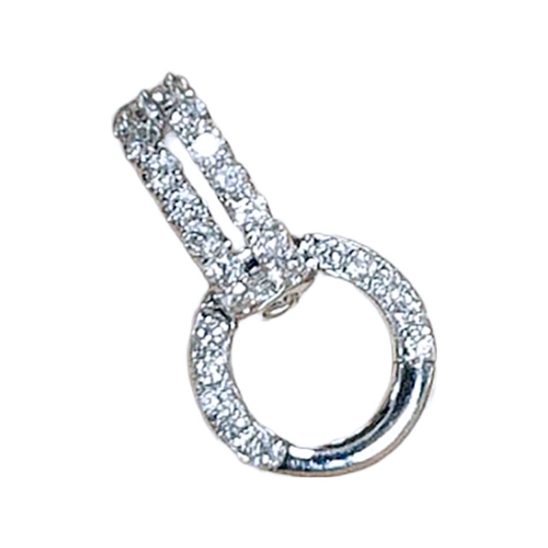Solid 18k Gold Pave Diamond Clasp Lock