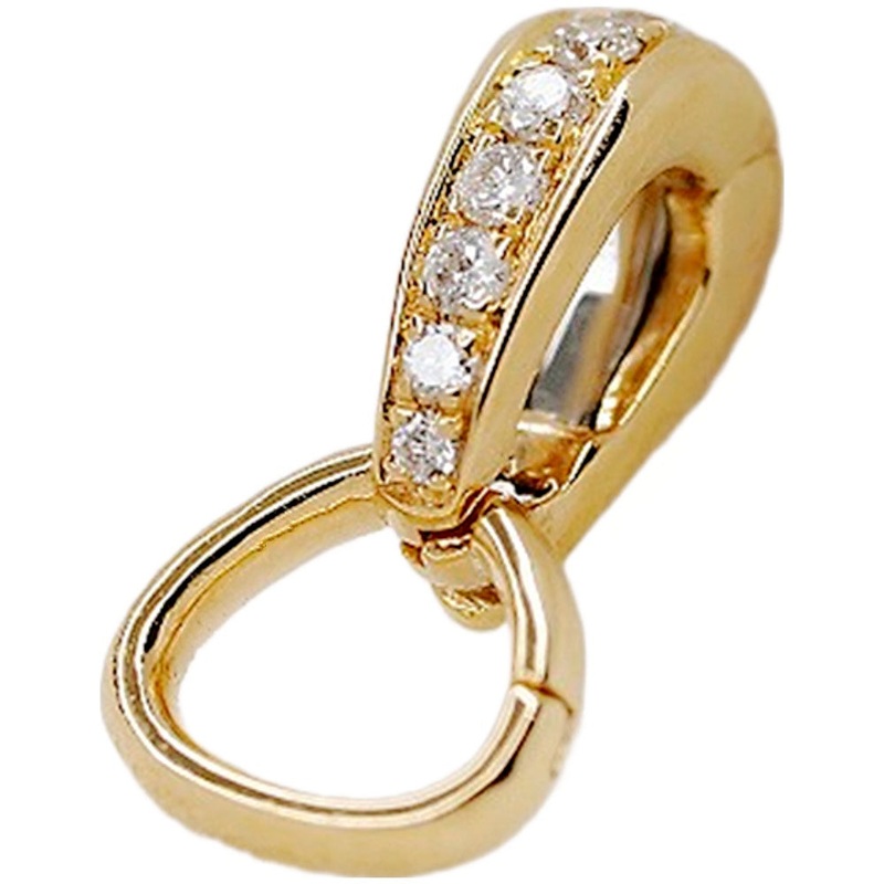 18k Gold Pave Diamond Clasp Lock 18k Yellow Gold