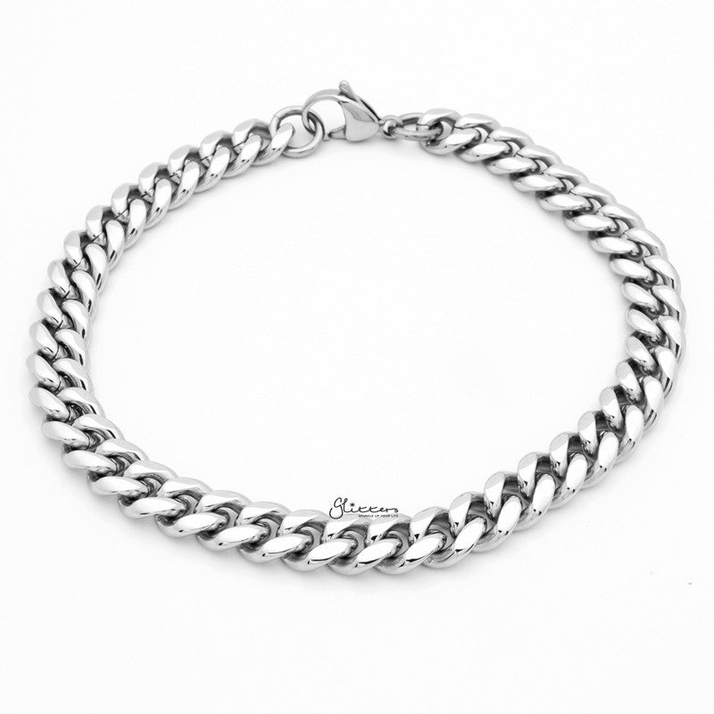 8mm Stainless Steel Miami Cuban Curb Chain Bracelet