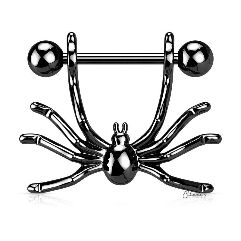 Spider Nipple Shield Ring – Black