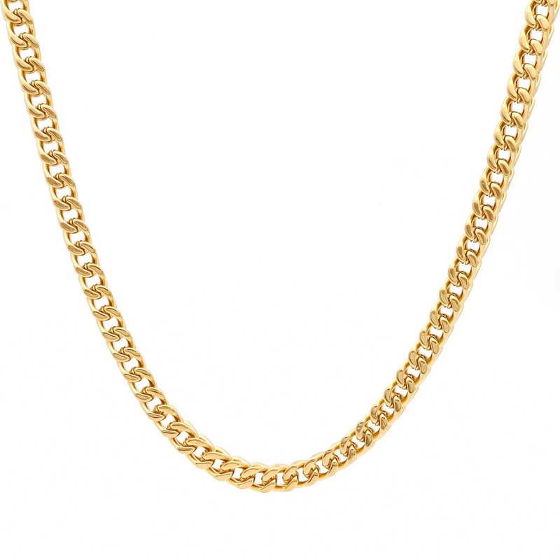 6mm Square Franco Link Chain Necklace – Gold