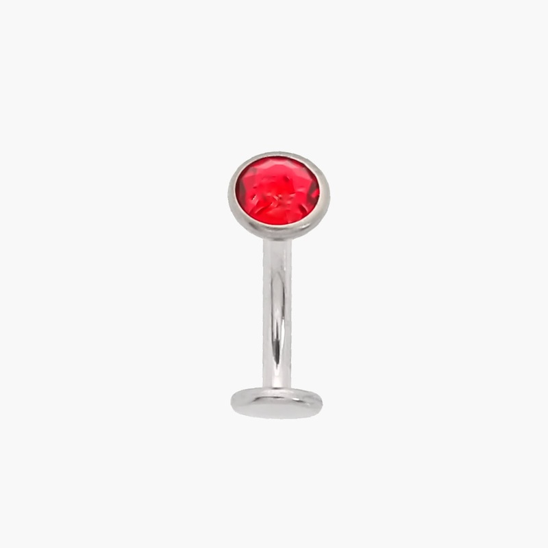 Titanium Floating Belly Navel Ring – Red 8mm