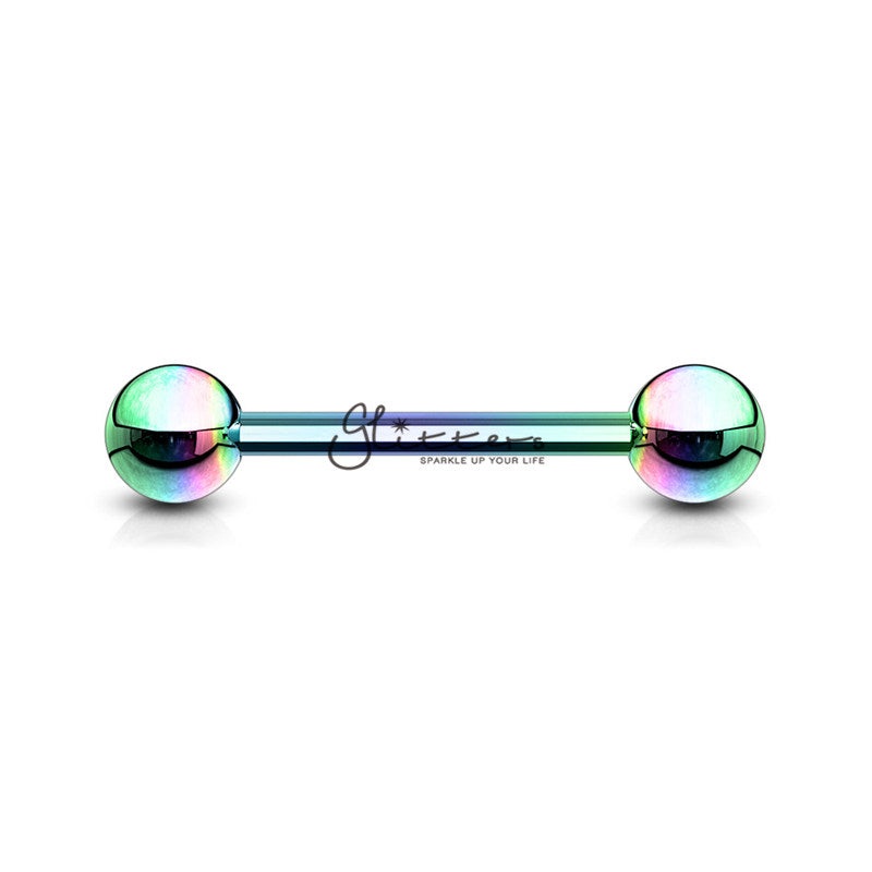 Rainbow Titanium I.P Over 316L Surgical Steel Barbells-Tongue | Nipple 12mm