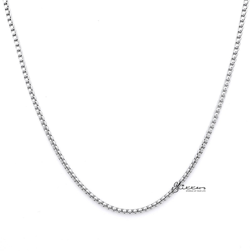 Men’s Stainless Steel Classic Rolo Cable Chain Necklaces – 3mm width | 61cm length