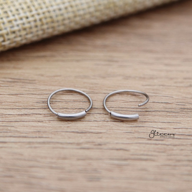 22GA 316L Surgical Steel Seamless Bendable Nose Hoop