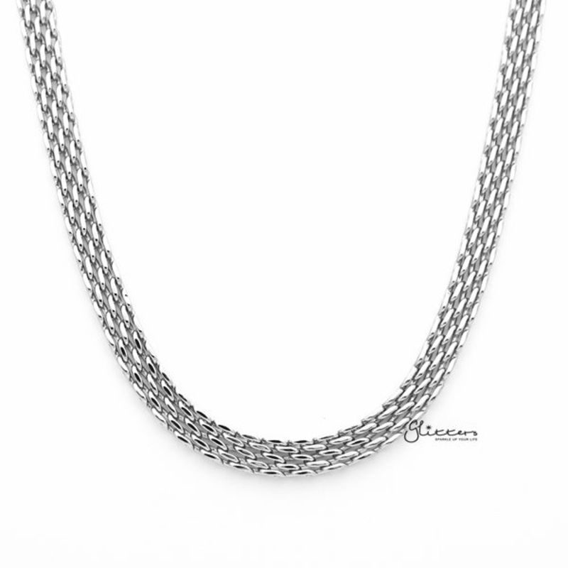 Stainless Steel Multi Link Chain Men’s Necklaces – 8mm width | 61cm length