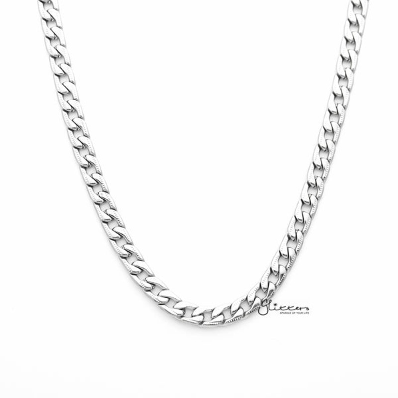 Stainless Steel Pattern Link Chain Men’s Necklaces – 6mm width | 61cm length