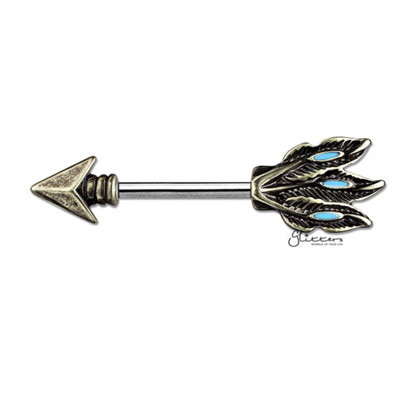 Tribal Arrow 316L Surgical Steel Nipple Barbell