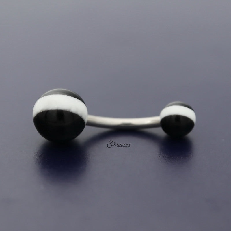 Acrylic Balls Belly Button Navel Ring – Black