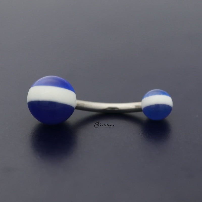Acrylic Balls Belly Button Navel Ring – Blue