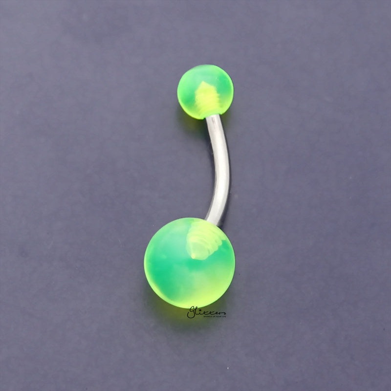 Acrylic Balls Belly Button Navel Ring – Green