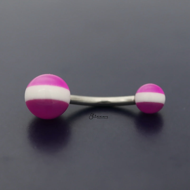 Acrylic Balls Belly Button Navel Ring – Purple