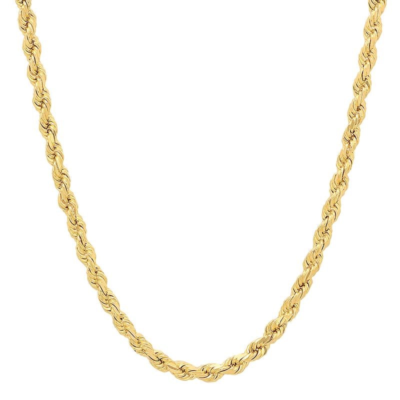 5mm Stainless Steel Twisted Rope Chain – Gold