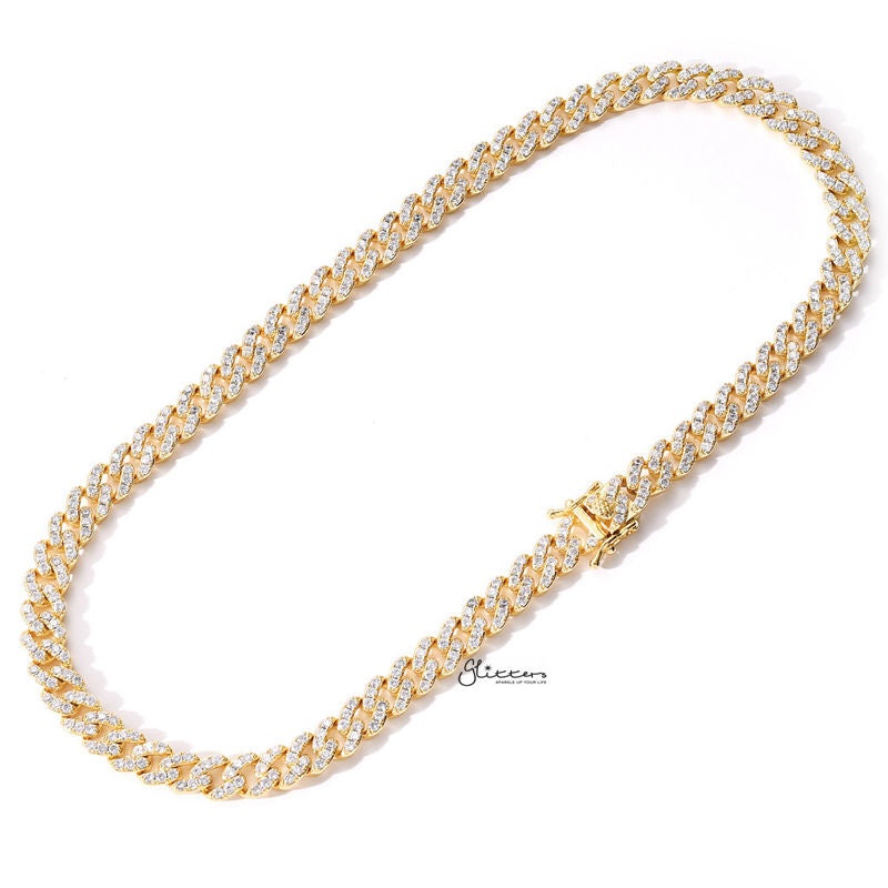 9mm Iced Out Miami Cuban Chain – Gold