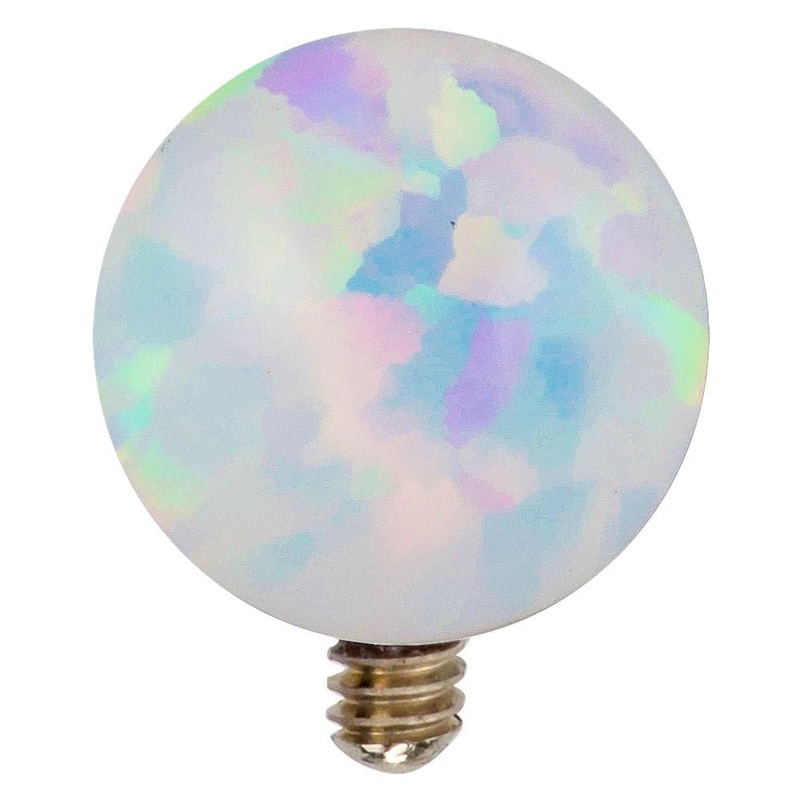 Opal 14K Yellow Gold Replacement Ball Blue , Green 14G 4mm