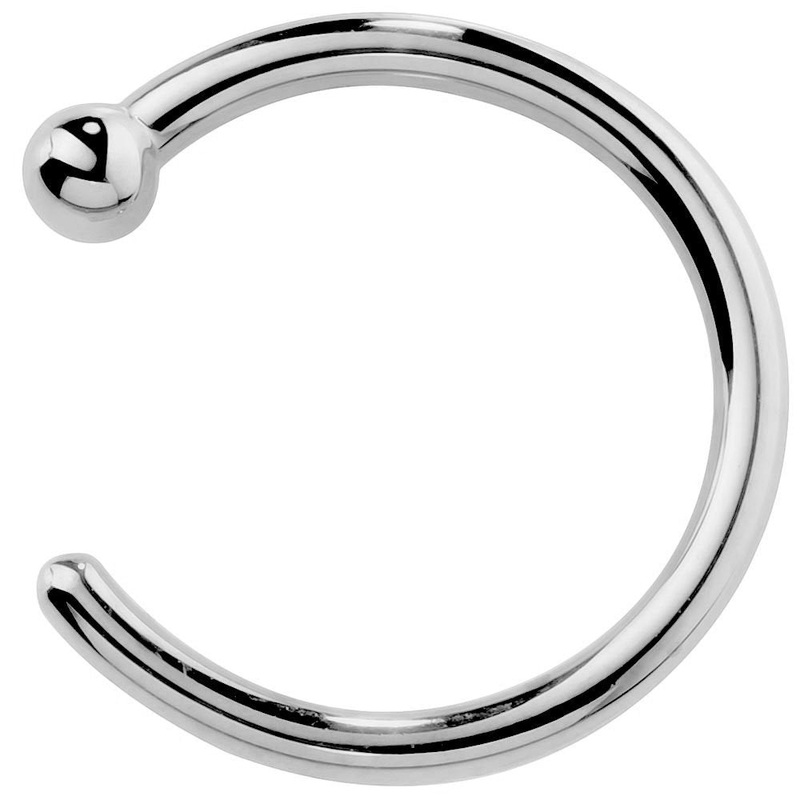 950 Platinum Nose Ring Hoop 20G (0.8mm) 5/16″ (8mm)