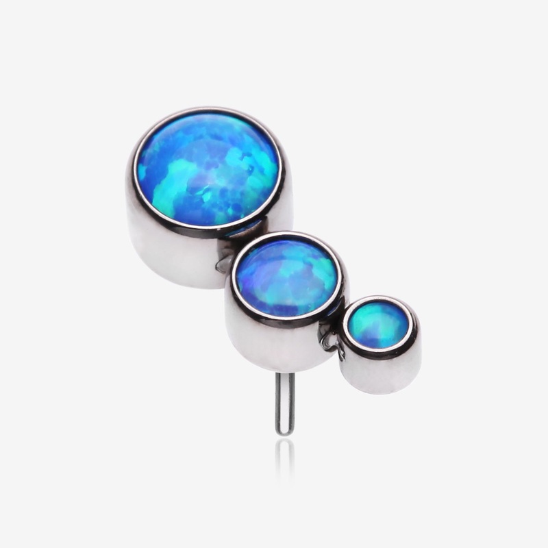 Implant Grade Titanium OneFit Threadless Cascading Journey Triple Fire Opal Top Part