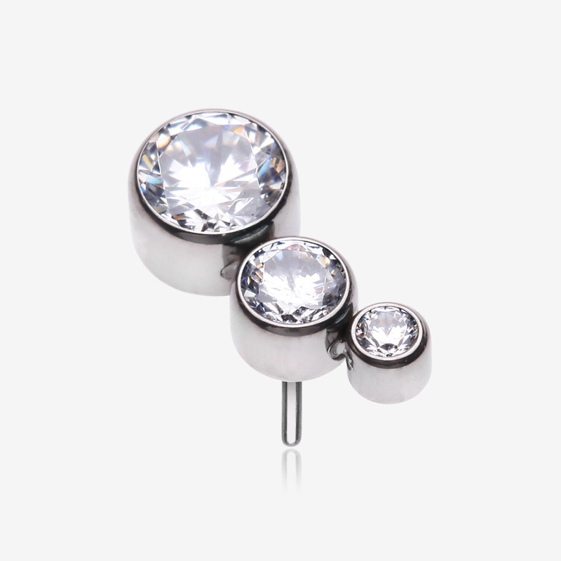 Implant Grade Titanium OneFit Threadless Cascading Journey Triple Sparkle Top Part