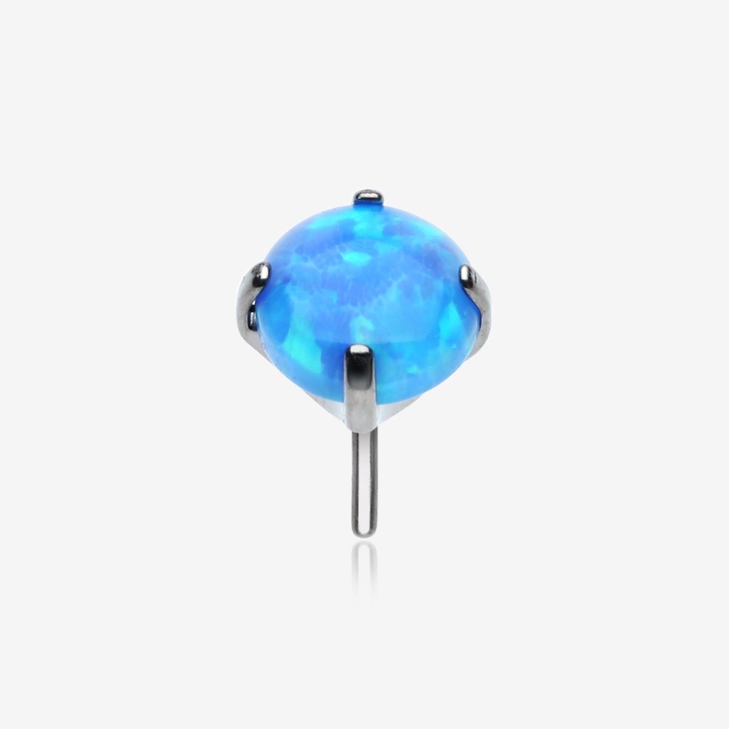 Implant Grade Titanium OneFit Threadless Prong Set Fire Opal Top Part 2mm