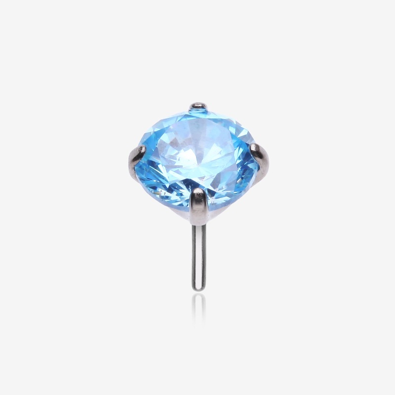 Implant Grade Titanium OneFit Threadless Prong Set Sparkle Gem Top Part 2mm