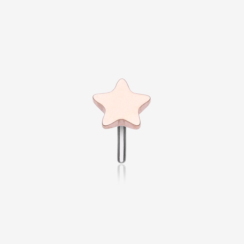 Implant Grade Titanium OneFit Threadless Rose Gold Star Top Part