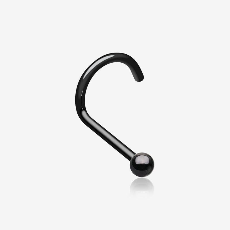 Implant Grade Titanium Blackline Ball Top Nose Screw Ring