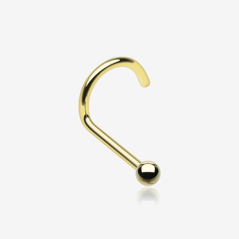 Implant Grade Titanium Golden Ball Top Nose Screw Ring