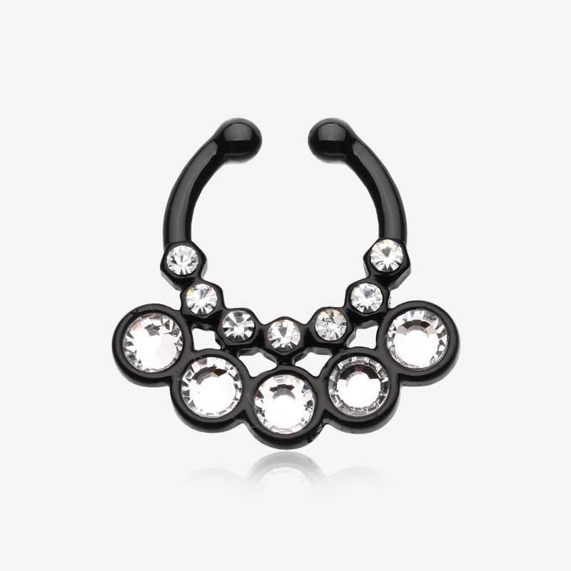Colorline Aureole Gemina Sparkle Fake Septum Clip-On Ring*