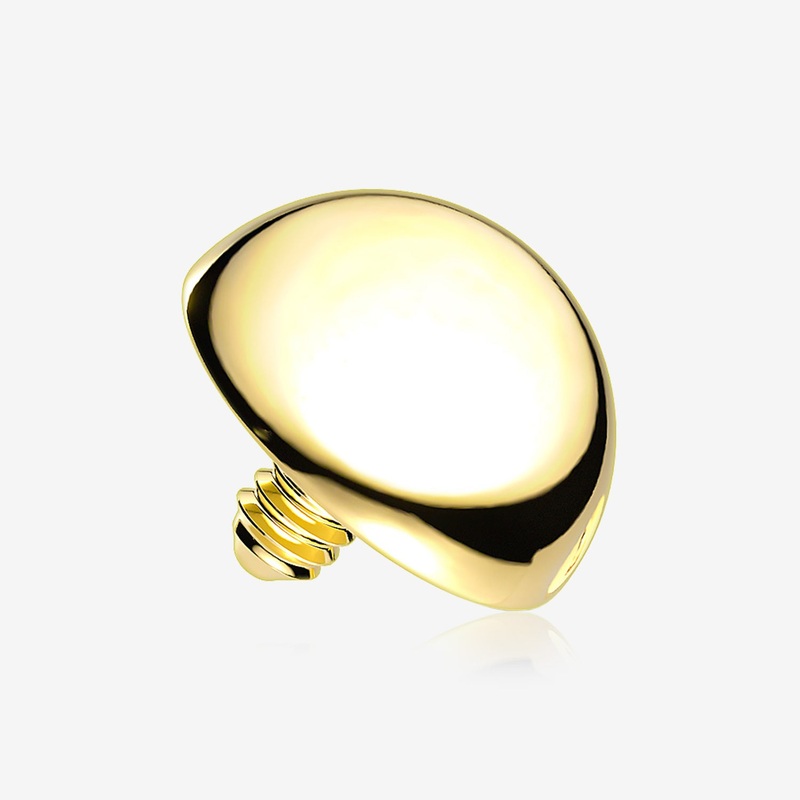Implant Grade Titanium Golden Internally Threaded Basic Dome Top Part 16 GA (1.2mm), Top: 3mm