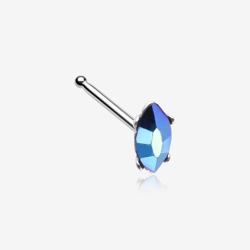 Iridescent Marquise Sparkle Gem Nose Stud Ring
