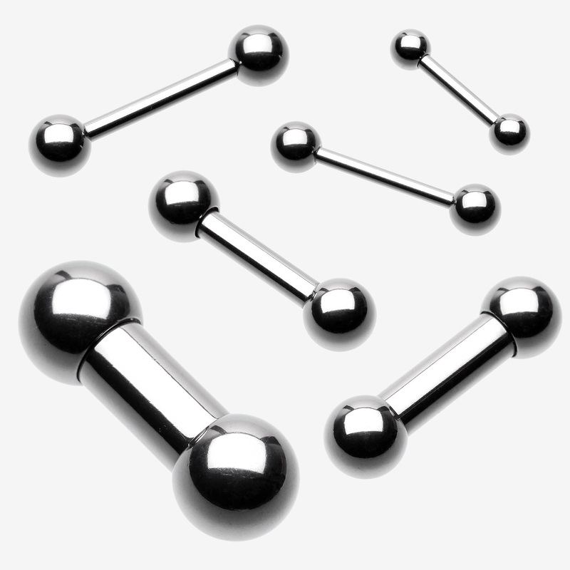 Basic Steel Barbell 18 GA (1mm), 1/4″ (6mm), Ball: 3mm