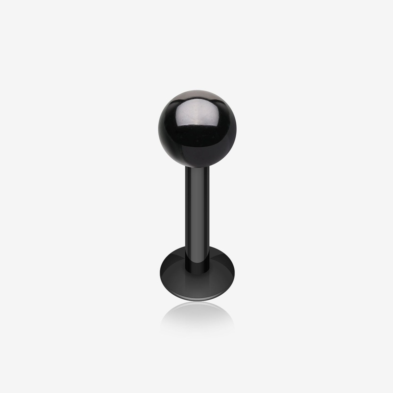 Blackline PVD Basic Steel Labret 16 GA(1.2mm), 5/16″ (8mm), Ball: 3mm