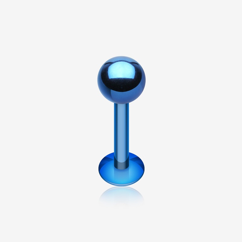 Colorline PVD Basic Steel Labret 16 GA (1.2mm), 1/4″ (6mm), Ball: 3mm