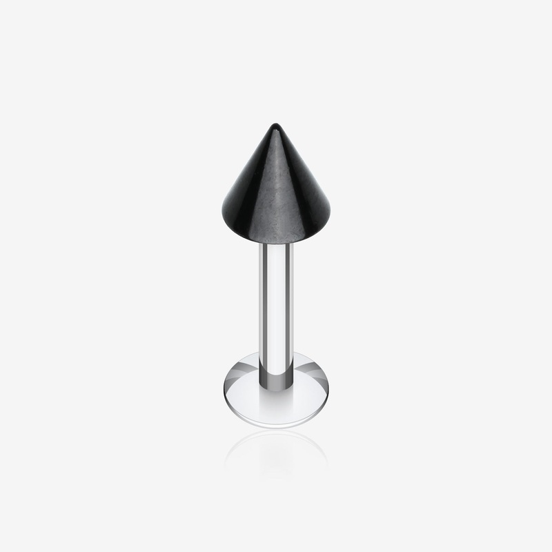 Colorline PVD Spike Top Steel Labret 16 GA (1.2mm), 5/16″ (8mm), Ball: 3mm