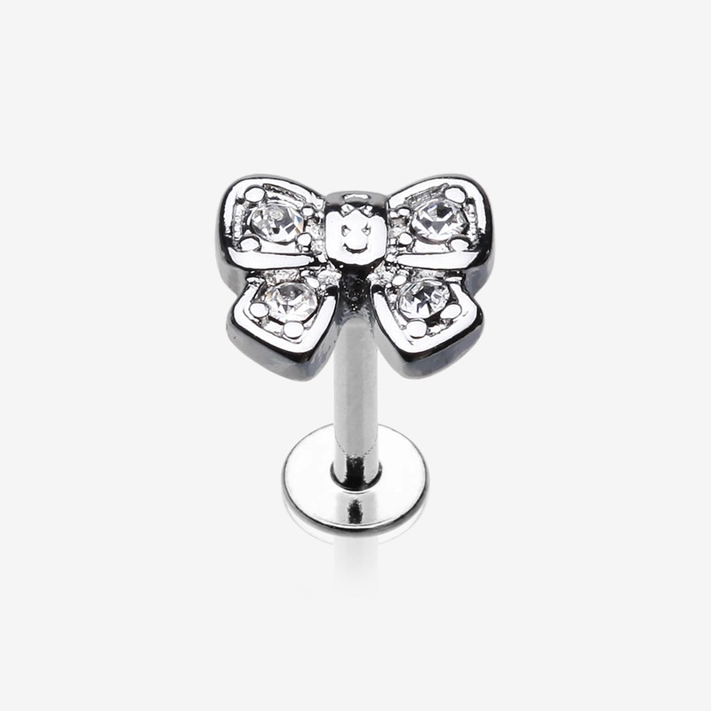 Dainty Bow-Tie Top Steel Labret